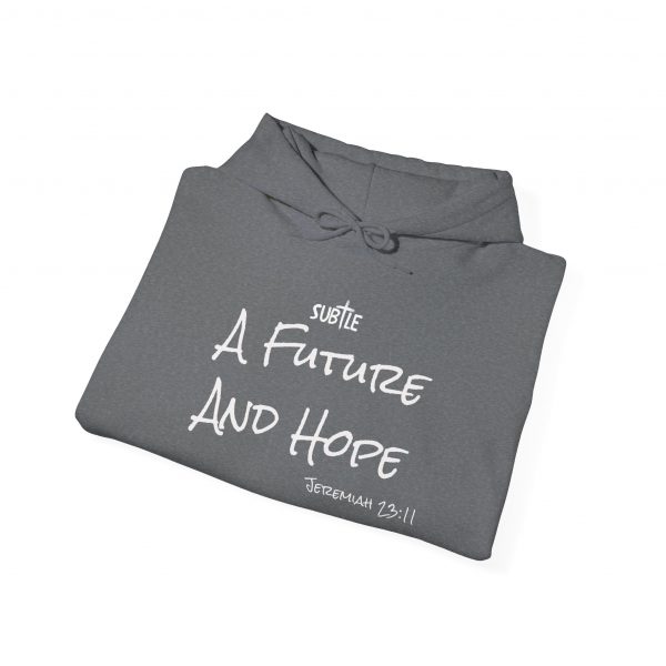 A Future and Hope by Subtle--Unisex Dark Colored Hoodie, Cozy Sweatshirt, Faith-Based Inspirational Apparel, Jeremiah 23:11 - Image 20