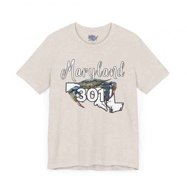 Maryland Crabs 301 Area Code by State of Mine Short Sleeve Tee, Unisex Summer Shirt, State Pride Tee, Beach T-Shirt, Gift for Marylanders - Image 19