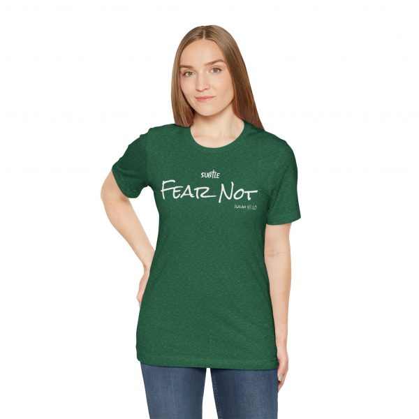 Fear Not by Subtle Merch--Unisex Dark Colored Heavy Cotton T-Shirt, Faith-Based and Inspirational, Isaiah 41:10 - Image 17
