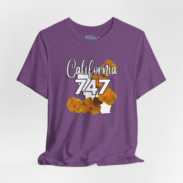 California State Flower the California Poppy 747 Area Code by State of Mine Tee, Unisex Jersey Short Sleeve Shirt, Perfect for Gifts, Travel, and Casual Wear, Ideal for Summer, Birthdays, and [...] - Image 17