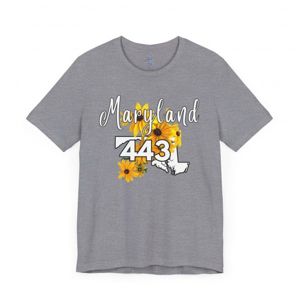 Maryland State Flower The Black-eyed Susan  227 Area Code by State of Mine Short Sleeve Tee, Casual Tee, Maryland Gift, Summer Shirt, State Pride Top, Floral Graphic Tee, Unisex T-Shirt - Image 35