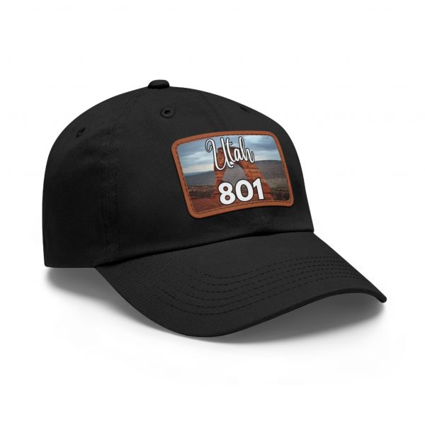 Utah Arches Dad Hat by State of Mine Featuring the 801 Area Code with Leather Patch, Beach Vibes Cap, Gift for Dad, Outdoor Hat, Casual Style Headwear - Image 2