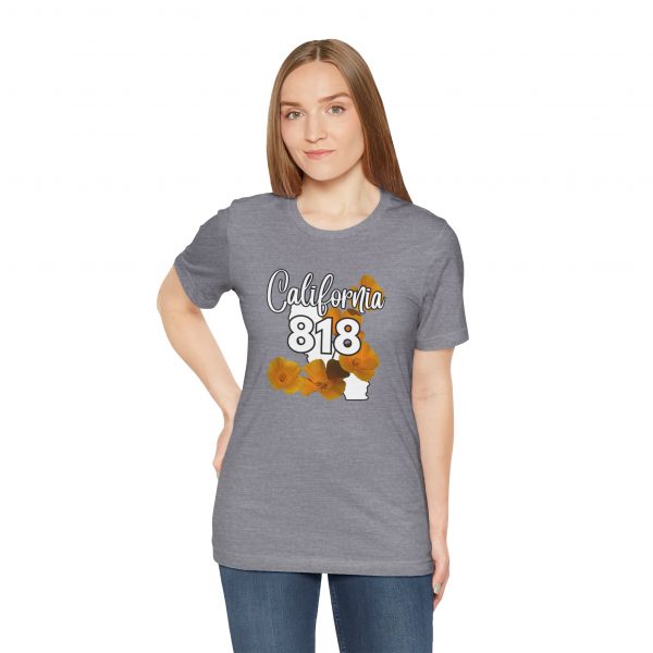 California State Flower the California Poppy 818 Area Code by State of Mine Tee, Unisex Jersey Short Sleeve Shirt, Perfect for Gifts, Travel, and Casual Wear, Ideal for Summer, Birthdays, and [...] - Image 16