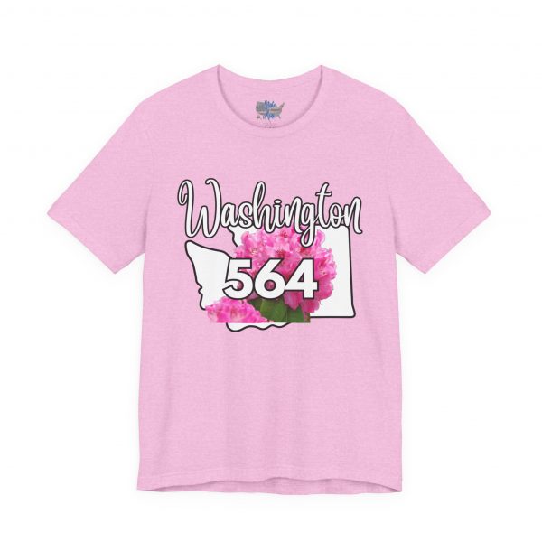 Washington State Flower the Pacific Rhododendron 564 Area Code by State of Mine Tee, Unisex Jersey Short Sleeve Shirt, Perfect for Gifts, Travel, and Casual Wear, Ideal for Summer, Birthdays, and [...] - Image 29