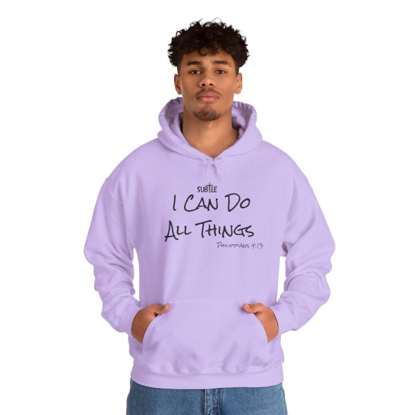 I Can Do All Things by Subtle--Unisex Hoodie, Cozy Sweatshirt, Faith-Based Inspirational Apparel, Philippians 4:13 - Image 8