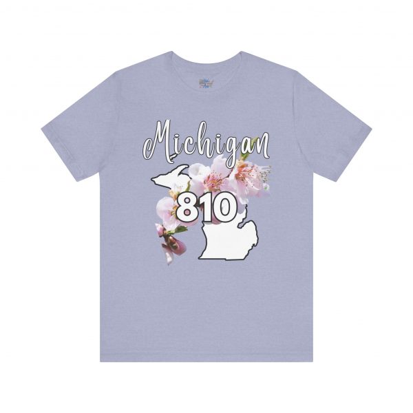 Michigan State Flower The Apple Blossom 810 Area Code by State of Mine. Unisex Jersey Short Sleeve Tee - Cozy Everyday Wear, Casual Style, Summer Essentials, Gift for Friends, Graphic Tee - Image 32