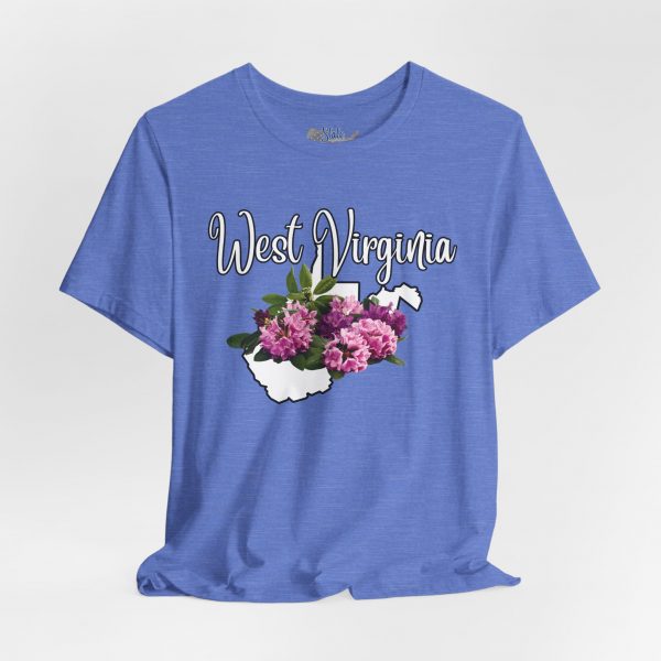 West Virginia State Flower the Rhododendron by State of Mine Tee, Unisex Jersey Short Sleeve Shirt, Perfect for Gifts, Travel, and Casual Wear, Ideal for Summer, Birthdays, and [...] - Image 3