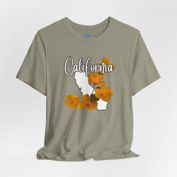 California State Flower the California Poppy by State of Mine Tee, Unisex Jersey Short Sleeve Shirt, Perfect for Gifts, Travel, and Casual Wear, Ideal for Summer, Birthdays, and [...] - Image 13