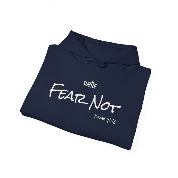 Fear Not by Subtle--Unisex Dark Colored Hoodie, Cozy Sweatshirt, Faith-Based Inspirational Apparel, Isaiah 41:10 - Image 44