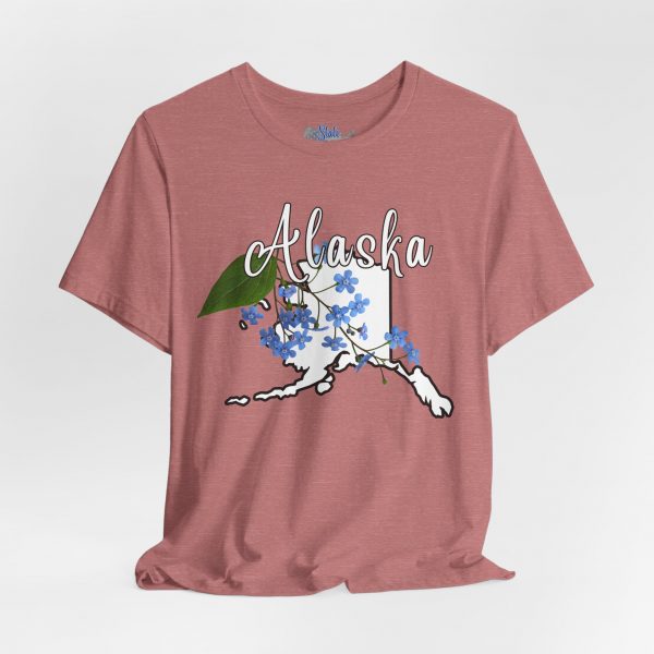 Alaska State Flower T-Shirt the Alpine Forget-Me-Not by State of Mine Graphic Tee, Unisex Shirt, Gift for Travelers, Casual Wear, Summer Fashion, Alaska Souvenir - Image 7