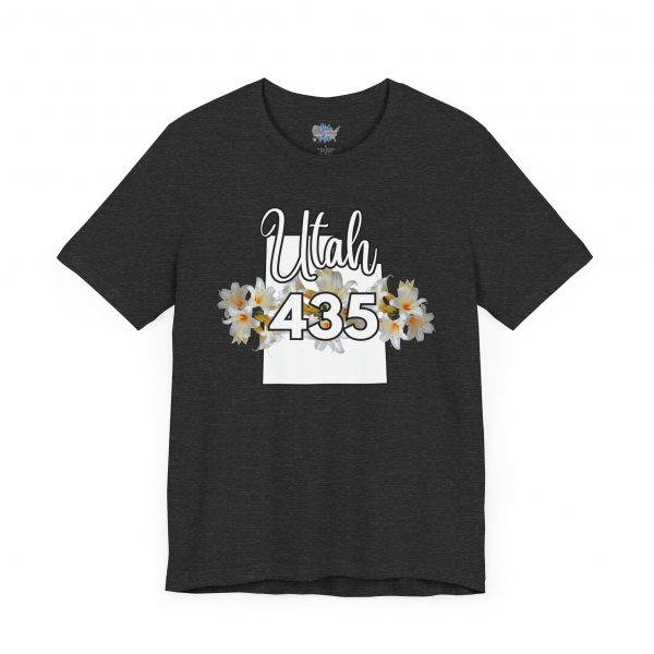 Utah State Flower Sego Lily 435 Area Code by State of Mine Floral Unisex Tee, Casual Shirt, Vintage Vibe, Gift for Utah Lovers, Summer Wear, Vacation Essential - Image 43