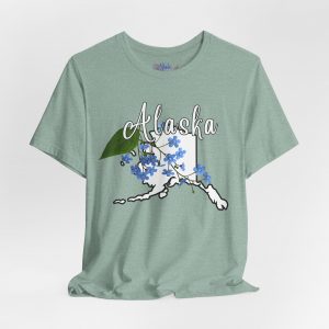 Alaska State Flower T-Shirt the Alpine Forget-Me-Not by State of Mine Graphic Tee, Unisex Shirt, Gift for Travelers, Casual Wear, Summer Fashion, Alaska Souvenir
