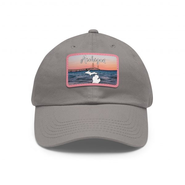Michigan Sunset Dad Hat with Leather Patch, Beach Vibes Cap, Gift for Dad, Outdoor Hat, Casual Style Headwear - Image 13