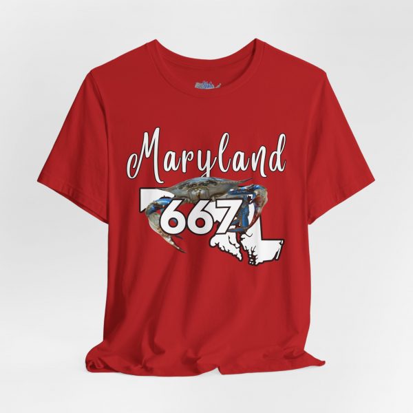 Maryland Crabs 667 Area Code by State of Mine Short Sleeve Tee, Unisex Summer Shirt, State Pride Tee, Beach T-Shirt, Gift for Marylanders - Image 9