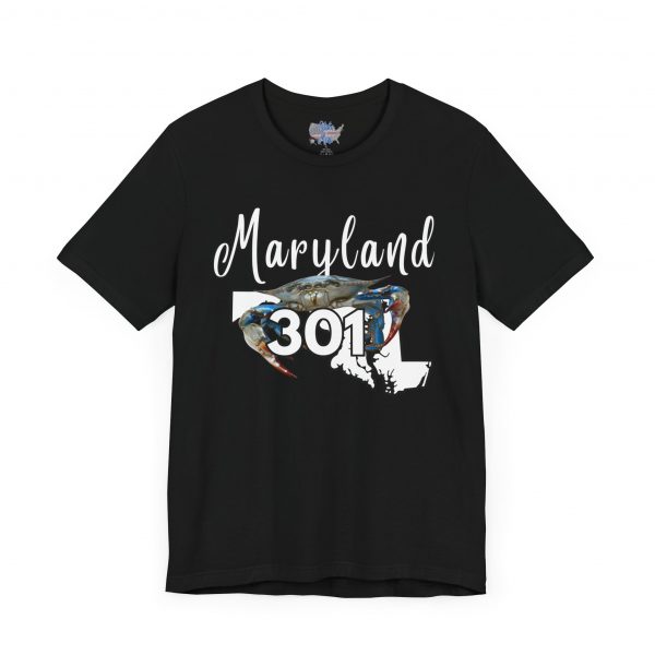 Maryland Crabs 301 Area Code by State of Mine Short Sleeve Tee, Unisex Summer Shirt, State Pride Tee, Beach T-Shirt, Gift for Marylanders - Image 15