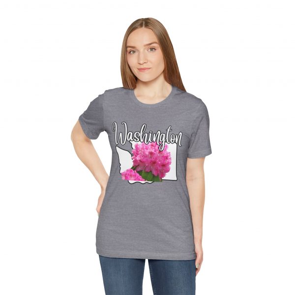 Washington State Flower the Pacific Rhododendron by State of Mine Tee, Unisex Jersey Short Sleeve Shirt, Perfect for Gifts, Travel, and Casual Wear, Ideal for Summer, Birthdays, and [...] - Image 22