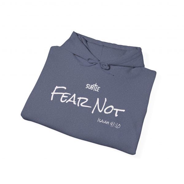 Fear Not by Subtle--Unisex Dark Colored Hoodie, Cozy Sweatshirt, Faith-Based Inspirational Apparel, Isaiah 41:10 - Image 48