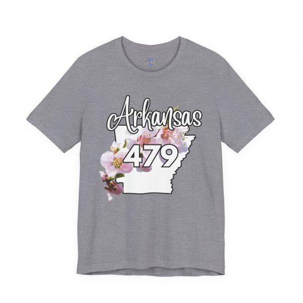 Arkansas State Flower The Apple Blossom 479 Area Code by State of Mine. Unisex Jersey Short Sleeve Tee - Cozy Everyday Wear, Casual Style, Summer Essentials, Gift for Friends, Graphic Tee - Image 38