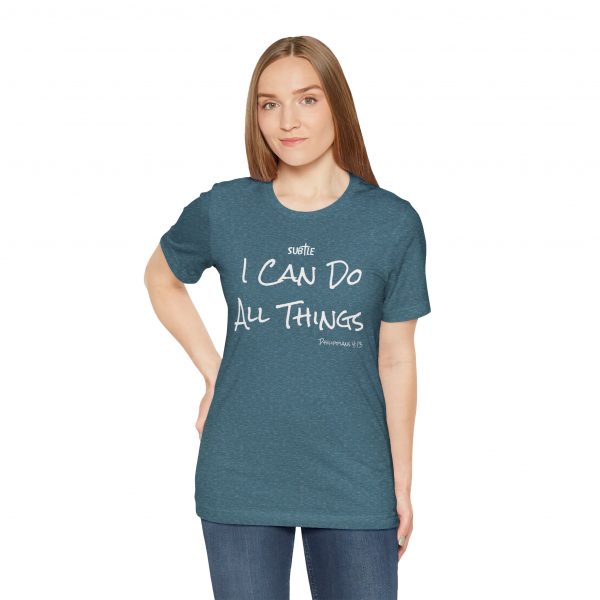 I Can Do All Things by Subtle Merch--Unisex Dark Colored Heavy Cotton T-Shirt, Faith-Based and Inspirational, Philippians 4:13 - Image 29