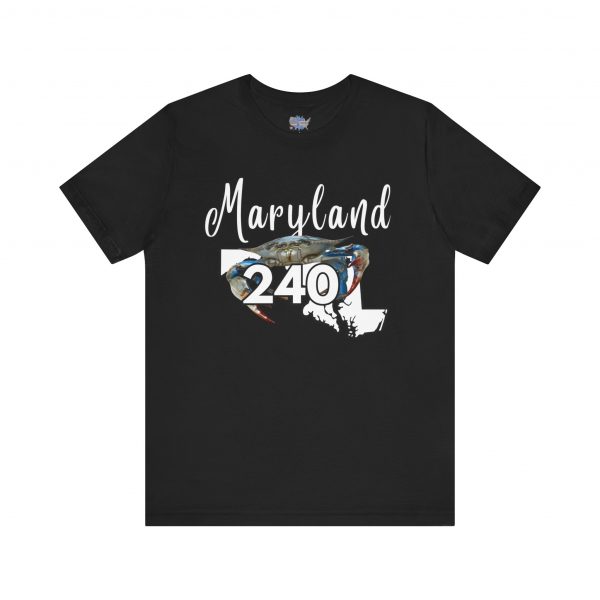 Maryland Blue Crabs Design 240 Area Code by State of Mine Short Sleeve Tee, Unisex Summer Shirt, State Pride Tee, Beach T-Shirt, Gift for Marylanders - Image 9