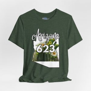 Arizona State Flower the Saguaro Blossom Area Code 623 by State of Mine  Tee, Unisex Jersey Short Sleeve Shirt, Perfect for Gifts, Travel, and Casual Wear, Ideal for Summer, Birthdays, and [...]