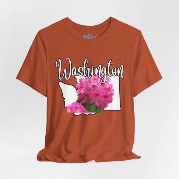 Washington State Flower the Pacific Rhododendron by State of Mine Tee, Unisex Jersey Short Sleeve Shirt, Perfect for Gifts, Travel, and Casual Wear, Ideal for Summer, Birthdays, and [...] - Image 11