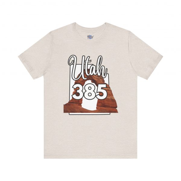Utah 385 Area Code Arches by State of Mine. Unisex Jersey Tee, Outdoor Adventure Shirt, Travel Gift, Casual Wear, Summer Tee, Unique Design - Image 16