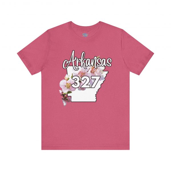 Arkansas State Flower The Apple Blossom 327 Area Code by State of Mine. Unisex Jersey Short Sleeve Tee - Cozy Everyday Wear, Casual Style, Summer Essentials, Gift for Friends, Graphic Tee - Image 48