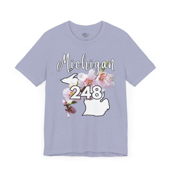 Michigan State Flower The Apple Blossom 248 Area Code by State of Mine. Unisex Jersey Short Sleeve Tee - Cozy Everyday Wear, Casual Style, Summer Essentials, Gift for Friends, Graphic Tee - Image 34