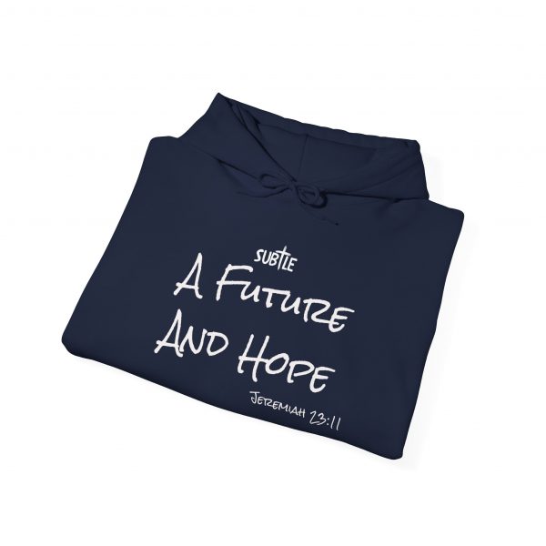 A Future and Hope by Subtle--Unisex Dark Colored Hoodie, Cozy Sweatshirt, Faith-Based Inspirational Apparel, Jeremiah 23:11 - Image 40