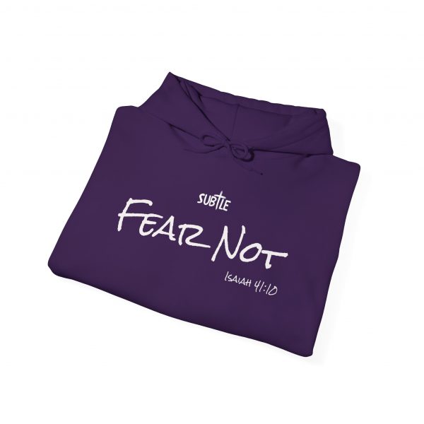 Fear Not by Subtle--Unisex Dark Colored Hoodie, Cozy Sweatshirt, Faith-Based Inspirational Apparel, Isaiah 41:10 - Image 52