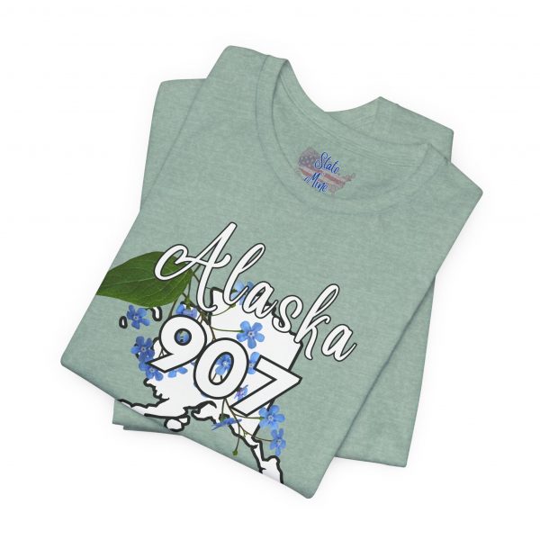Alaska 907 Graphic Tee, Unisex Shirt, Gift for Travelers, Casual Wear, Summer Fashion, Alaska Souvenir - Image 2