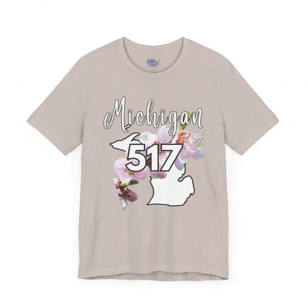 Michigan State Flower The Apple Blossom 517 Area Code by State of Mine. Unisex Jersey Short Sleeve Tee - Cozy Everyday Wear, Casual Style, Summer Essentials, Gift for Friends, Graphic Tee - Image 30