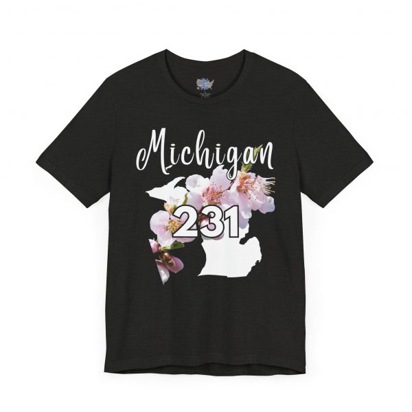 Michigan State Flower The Apple Blossom 231 Area Code by State of Mine. Unisex Jersey Short Sleeve Tee - Cozy Everyday Wear, Casual Style, Summer Essentials, Gift for Friends, Graphic Tee - Image 26