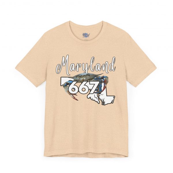 Maryland Crabs 667 Area Code by State of Mine Short Sleeve Tee, Unisex Summer Shirt, State Pride Tee, Beach T-Shirt, Gift for Marylanders - Image 27