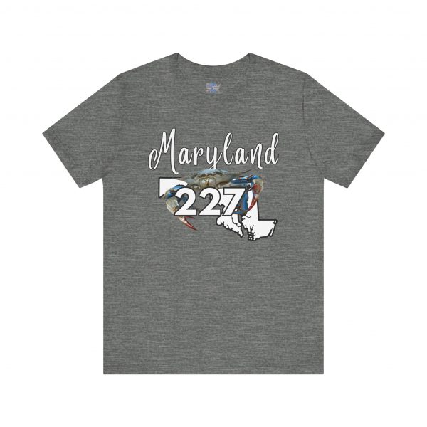 Maryland Blue Crabs 227 Area Code by State of Mine Short Sleeve Tee, Unisex Summer Shirt, State Pride Tee, Beach T-Shirt, Gift for Marylanders - Image 9