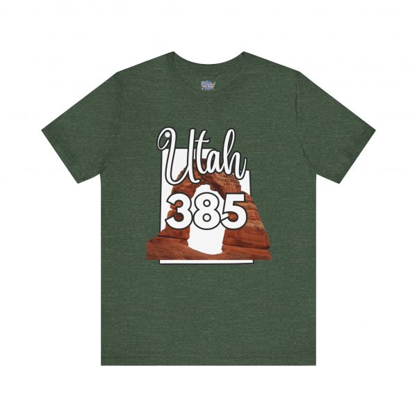 Utah 385 Area Code Arches by State of Mine. Unisex Jersey Tee, Outdoor Adventure Shirt, Travel Gift, Casual Wear, Summer Tee, Unique Design - Image 33