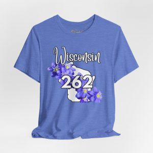 Wisconsin State Flower the Blue Violet by State of Mine 262 Area Code Tee, Unisex Jersey Short Sleeve Shirt, Perfect for Gifts, Travel, and Casual Wear, Ideal for Summer, Birthdays, and [...]
