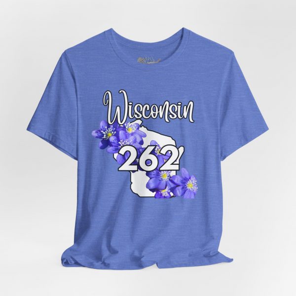 Wisconsin State Flower the Blue Violet by State of Mine 262 Area Code Tee, Unisex Jersey Short Sleeve Shirt, Perfect for Gifts, Travel, and Casual Wear, Ideal for Summer, Birthdays, and [...]