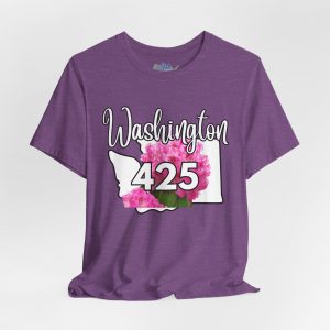 Washington State Flower the Pacific Rhododendron 425 Area Code by State of Mine Tee, Unisex Jersey Short Sleeve Shirt, Perfect for Gifts, Travel, and Casual Wear, Ideal for Summer, Birthdays, and [...]