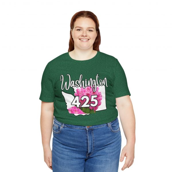 Washington State Flower the Pacific Rhododendron 425 Area Code by State of Mine Tee, Unisex Jersey Short Sleeve Shirt, Perfect for Gifts, Travel, and Casual Wear, Ideal for Summer, Birthdays, and [...] - Image 20