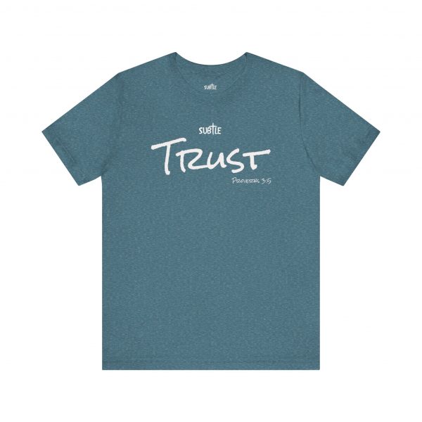 Trust by Subtle Merch--Unisex Dark Colored Heavy Cotton T-Shirt, Faith-Based and Inspirational, Proverbs 3:5 - Image 37