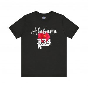 Alabama State Flower the Camellia 334 Area Code Tee by Simply Stated, Casual Summer Wear, State Pride T-Shirt, Travel Souvenir, Gift for Him/Her, Festival Outfit, Outdoor Activities