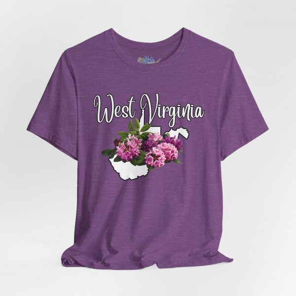 West Virginia State Flower the Rhododendron by State of Mine Tee, Unisex Jersey Short Sleeve Shirt, Perfect for Gifts, Travel, and Casual Wear, Ideal for Summer, Birthdays, and [...] - Image 21