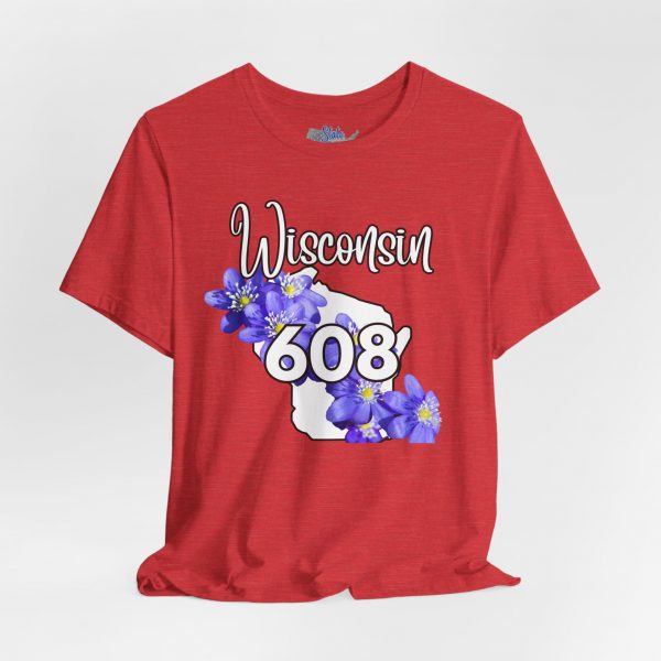 Wisconsin State Flower the Blue Violet by State of Mine 608 Area Code Tee, Unisex Jersey Short Sleeve Shirt, Perfect for Gifts, Travel, and Casual Wear, Ideal for Summer, Birthdays, and [...] - Image 25