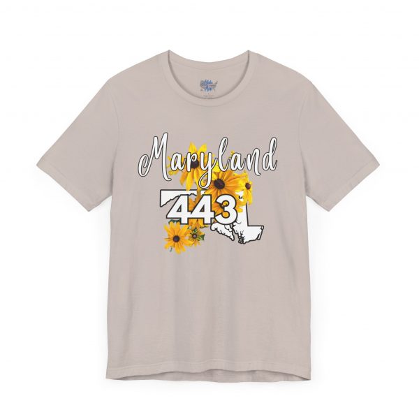 Maryland State Flower The Black-eyed Susan  227 Area Code by State of Mine Short Sleeve Tee, Casual Tee, Maryland Gift, Summer Shirt, State Pride Top, Floral Graphic Tee, Unisex T-Shirt - Image 31