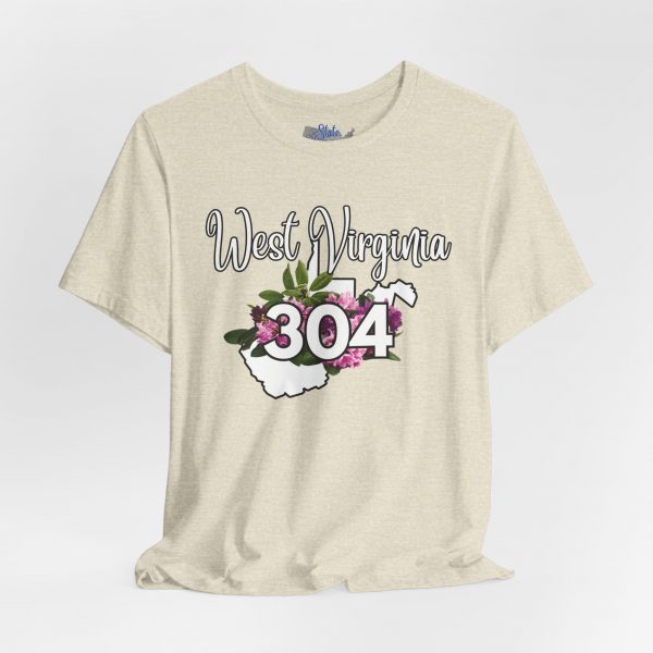 West Virginia State Flower the Rhododendron Area Code 304 by State of Mine Tee, Unisex Jersey Short Sleeve Shirt, Perfect for Gifts, Travel, and Casual Wear, Ideal for Summer, Birthdays, and [...] - Image 13