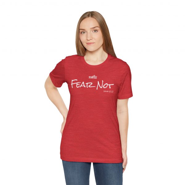 Fear Not by Subtle Merch--Unisex Dark Colored Heavy Cotton T-Shirt, Faith-Based and Inspirational, Isaiah 41:10 - Image 38