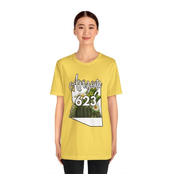 Arizona State Flower the Saguaro Blossom Area Code 623 by State of Mine  Tee, Unisex Jersey Short Sleeve Shirt, Perfect for Gifts, Travel, and Casual Wear, Ideal for Summer, Birthdays, and [...] - Image 18