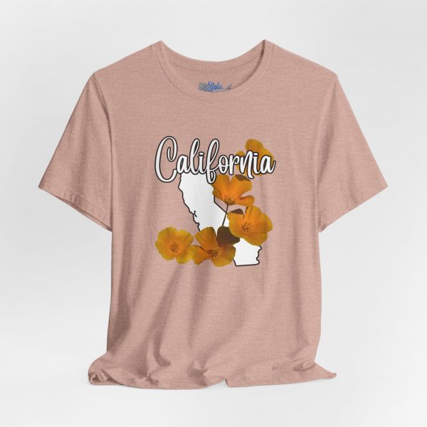 California State Flower the California Poppy by State of Mine Tee, Unisex Jersey Short Sleeve Shirt, Perfect for Gifts, Travel, and Casual Wear, Ideal for Summer, Birthdays, and [...] - Image 5